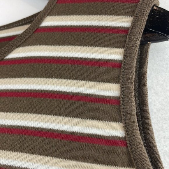 VINTAGE Striped Tank Top Sleeveless Top size Large - Picture 10 of 15
